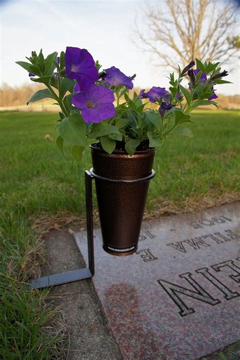 metal flowers for graves